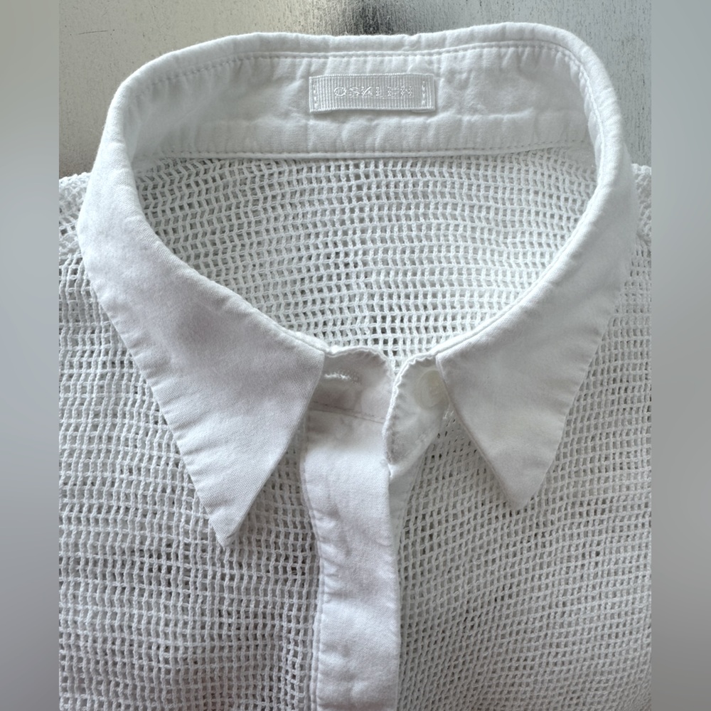 Osklen Buttoned Net Shirt | Sheer | Beach Club | Vacation - Picture 4 of 9